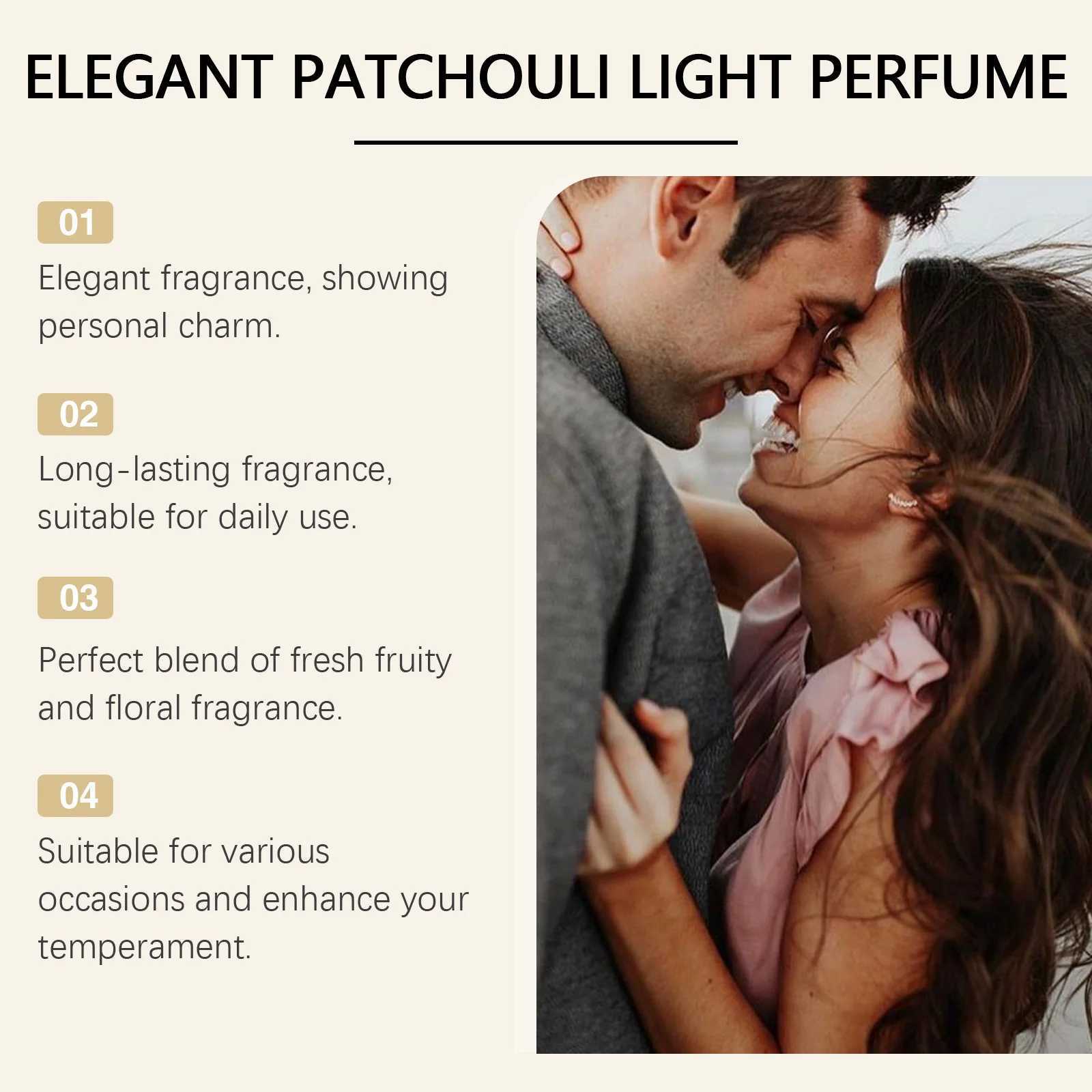 Roxelis 50ml Elegant Patchouli Perfume Light Fragrance Pheromone Release Charm Flirting Encourage Dating Glamour Scent Perfume M250603