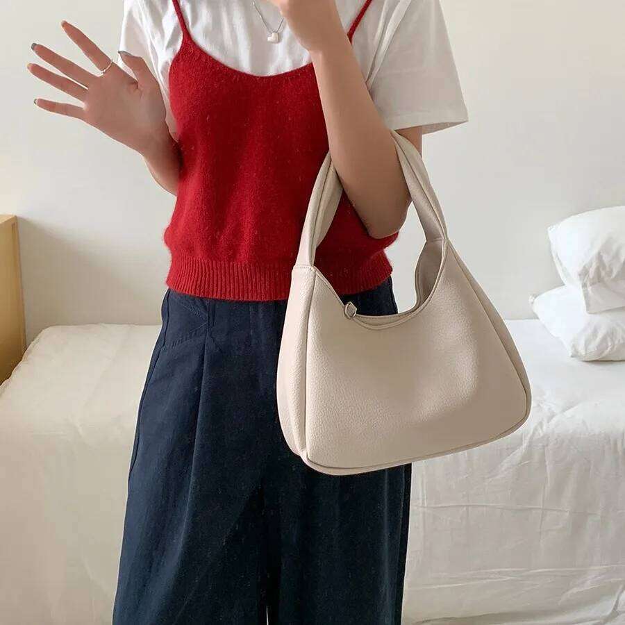 Casual Soft PU Leather Bucket 2025 Fashion Yellow for Women Handbags High Quality Shoulder Bag Commuting Tote Bags NEW