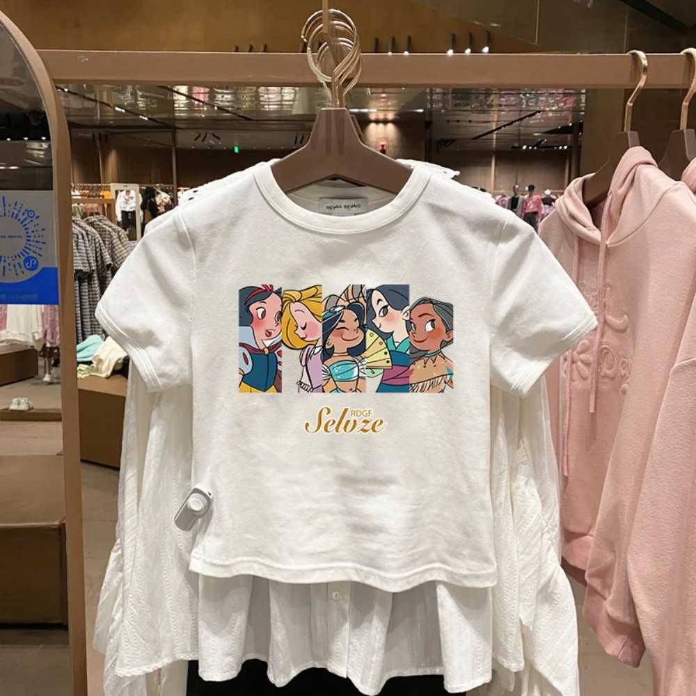Short-sleeved T-shirt for boys and girls summer casual pure cotton loose cartoon printed round neck half-sleeved thin style T250603