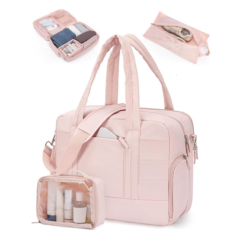 New Travel Shoe Compartment, Down Jacket Duffel with Dry Wet Separation, Handheld and Crossbody Bag