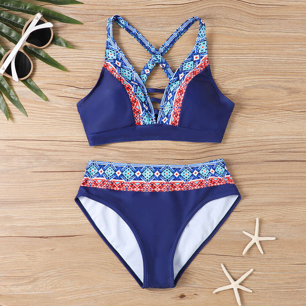 Luxury Swimwear Luxury Swimsuit Designer Bathing Suit Beach Wear 2025 New Style Color Gradient Stitch Bikini Set with Visible Stitching New Product Ne