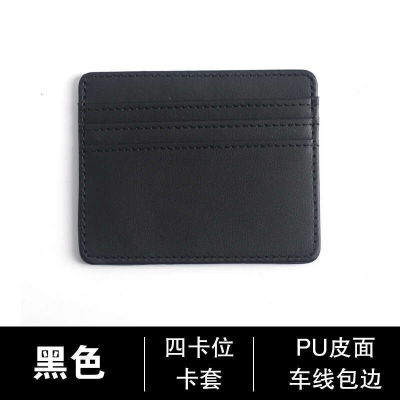 Ultra-thin Large Capacity Small Multi-card Slot Women's Compact Exquisite Leather PU Sleeve Card Holder