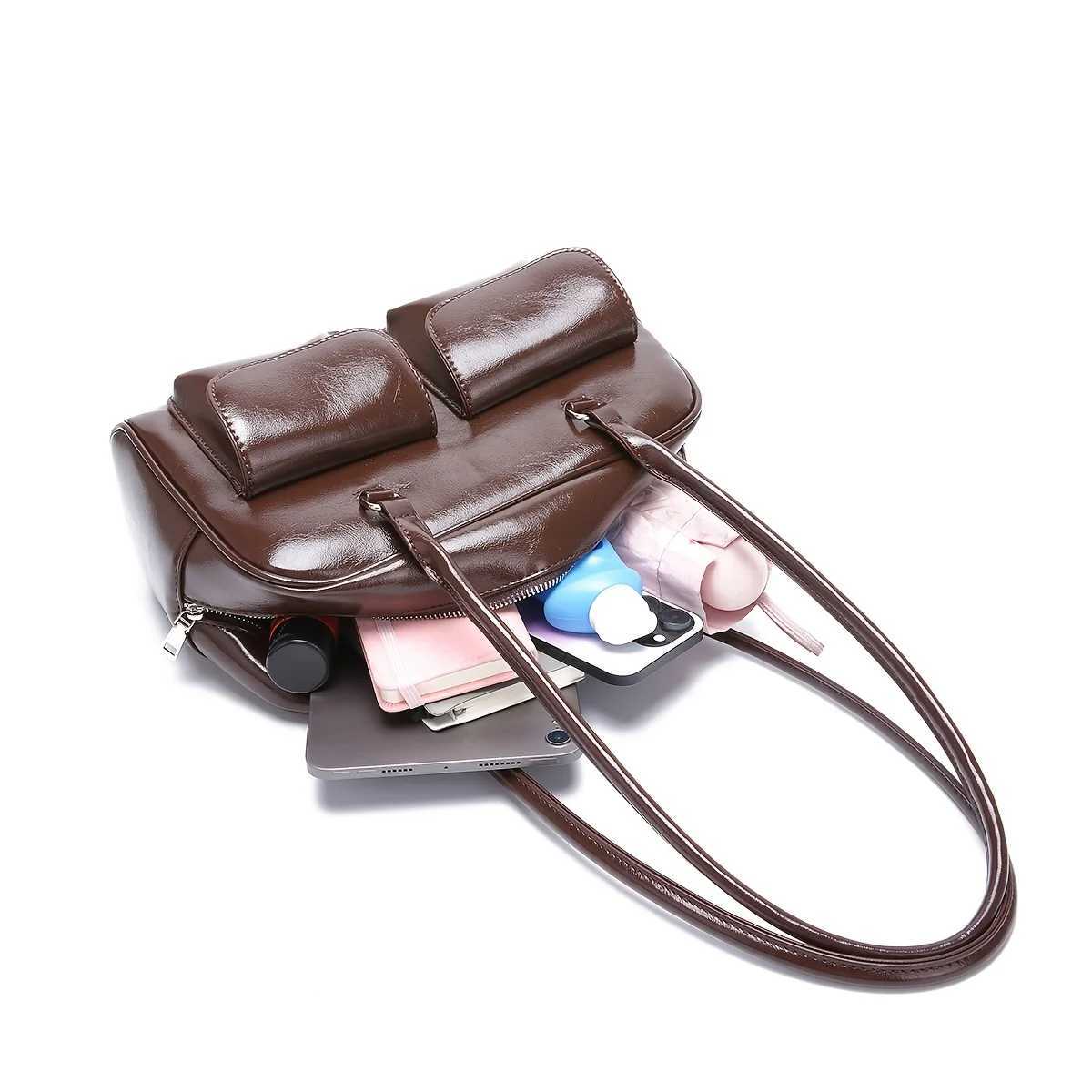 Fashion Armpit Bag High-Value Versatile Handbag Niche Design Women Tote Shoulder Bag Retro Pu Leather Purses and Handbags Y250603