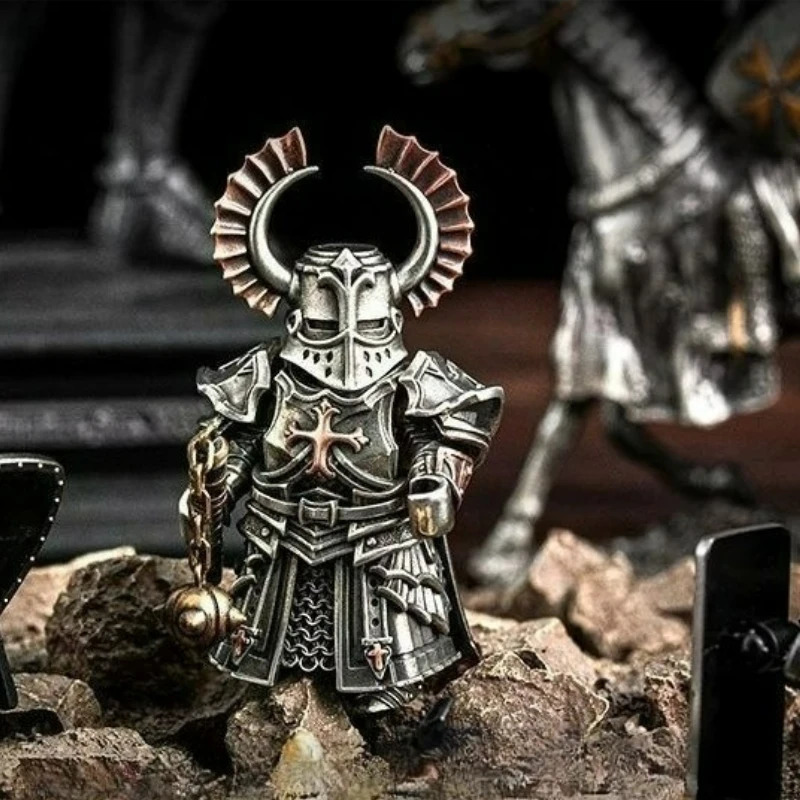 Crusader Ornament Desktop Decoration Copper Pendant Handle Figurine Cultural And Creative Souvenir 250603
