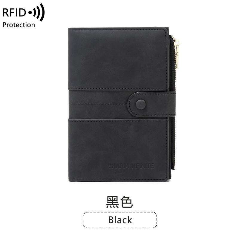 New Anti-theft RFID Holder with Zipper and Buckle, Multi-functional Travel Passport Bag