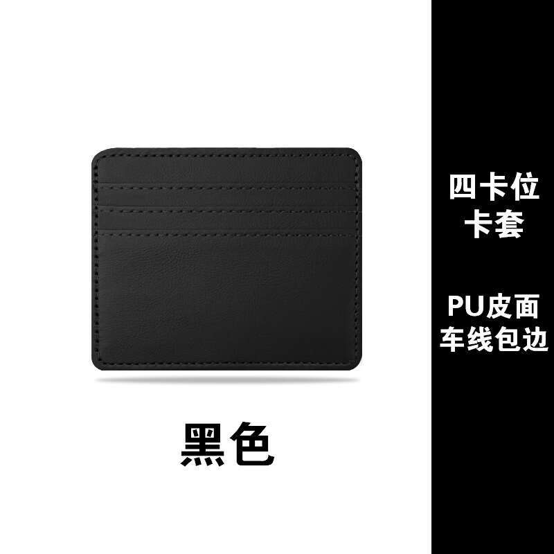 INS Thin Style Women Large Capacity Small Multi-Card Slot High-End Leather PU Sleeve Card Holder