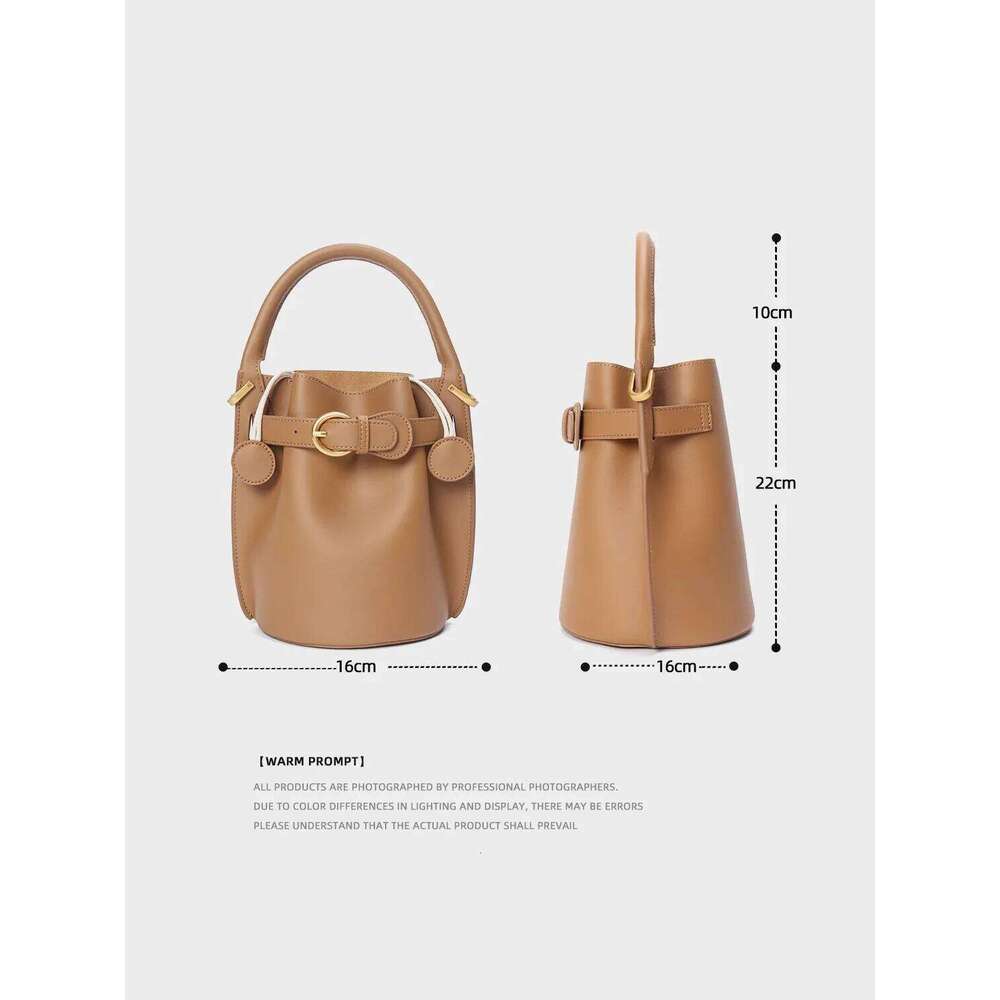 2025 Soft Leather Bucket Women's Fashion Shoulder Crossbody Bags Large Capacity Designer Handbags Stylish Leisure Bag
