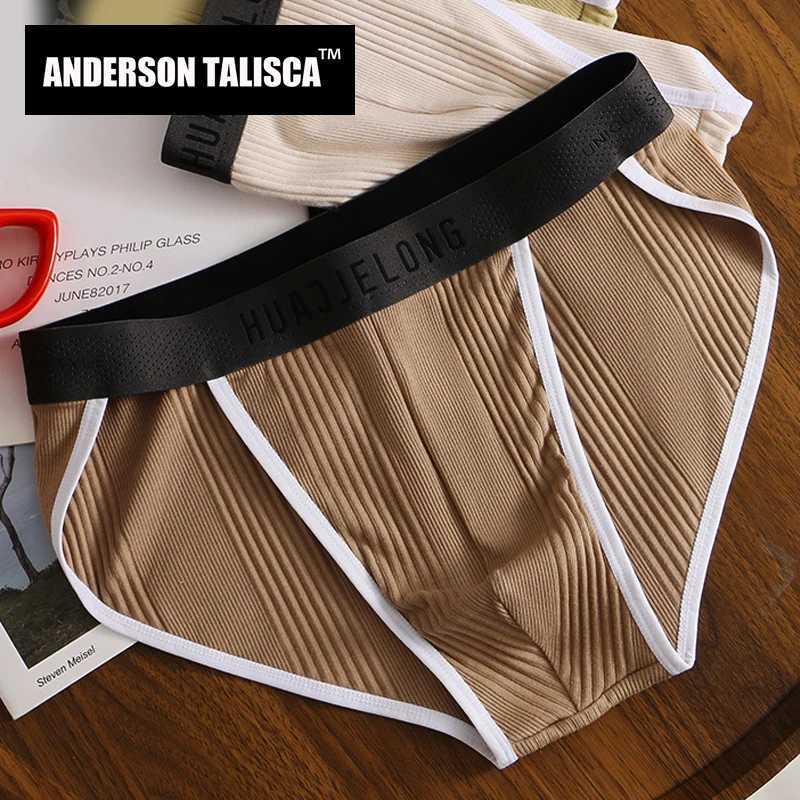 ANDERSON TALISCA Brand Striped Underwear Men Brief Panties Mens Briefs Sexy BoxerShorts Man Male Underpants Gay Size M-3XL C6347 W250603