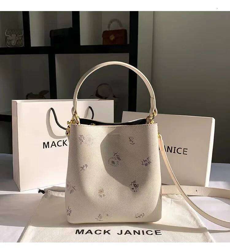 Women's Handbag High Quality Casual Tote Fashion Embroidery Floral Bucket Lady Purse Female Shoulder Messenger Bag