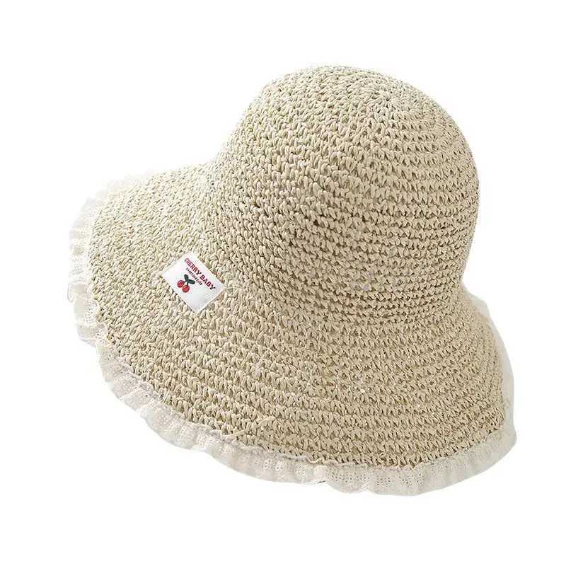 Summer Hats For Women Sun Hat Lace Brimmed Sun Hats Ladies Breathable Beach Accessories Bucket Hat Seaside Holiday Foldable New W250602