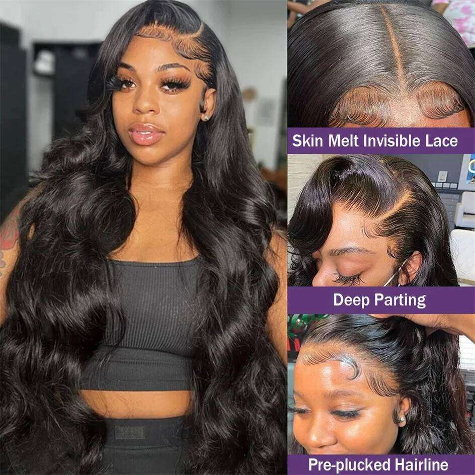 13x6 Hd Frontal 13x4 Body Wave Wigs For Black Women 30 40 Inch Lace Front Human Hair Wig
