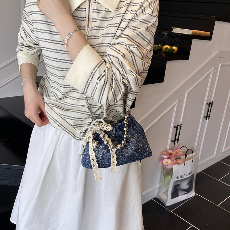 designer Summer New Cloud Chain Women's Bag 2025 Fashion Versatile Stylish Pleated Shoulder Bag Korean Style Niche Crossbody Bag