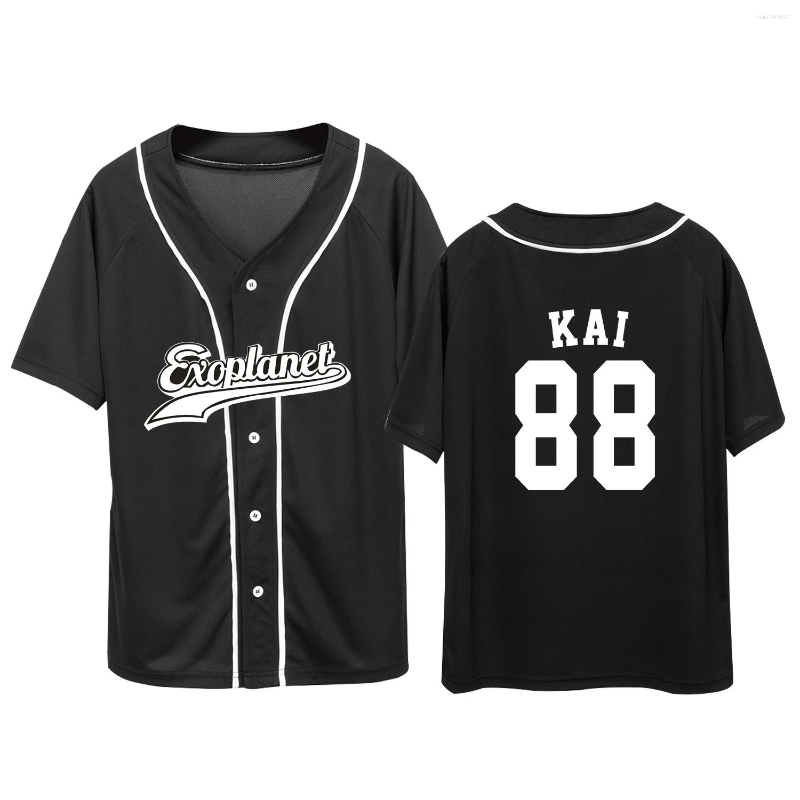 Men's T Shirts Cardigan Buttons Baseball T-shirt Short Sleeve Graphic Tees
