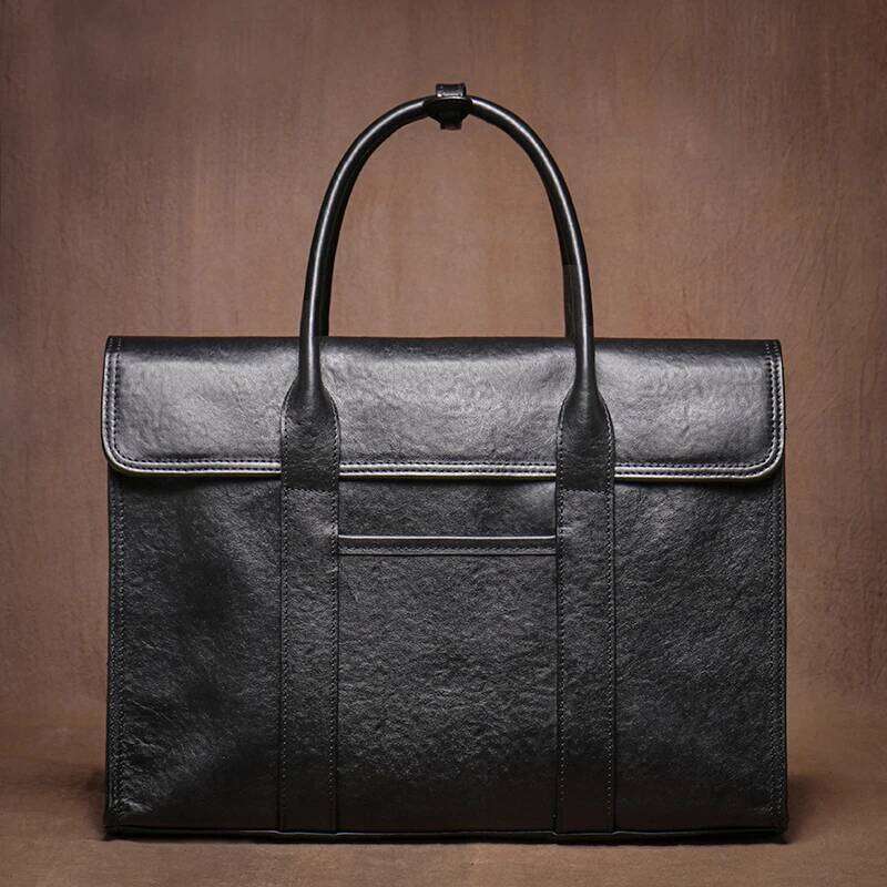 GURO Genuine Leather Handbag Men Higher Quality Natural Cowhide Executive Briefcase Daily Business Office File Laptop Bag