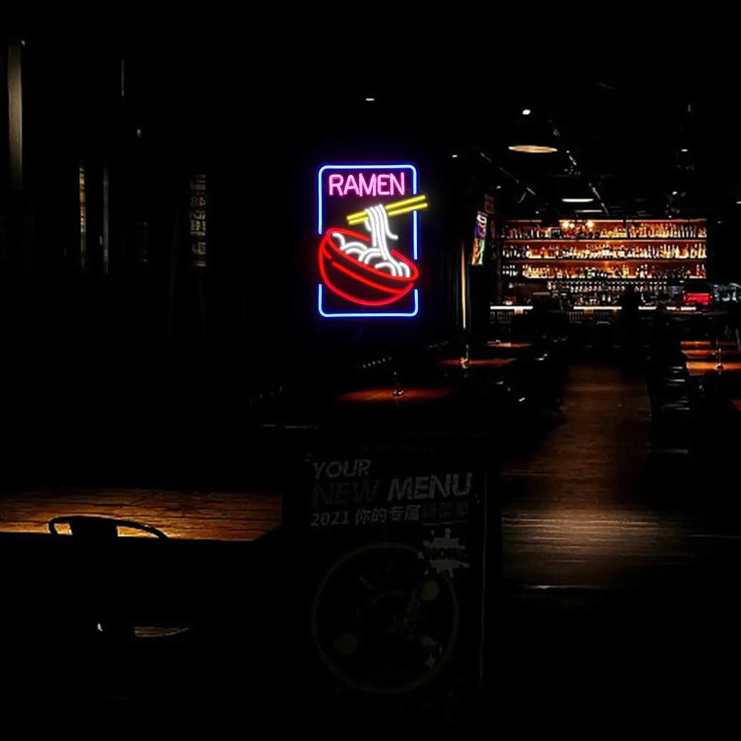 Ramen Neon Signs LED Neon Light Sign Light Up Neon Signs Wall Decor for Restaurant Ramen Shop Window16.5X12 XJ250602