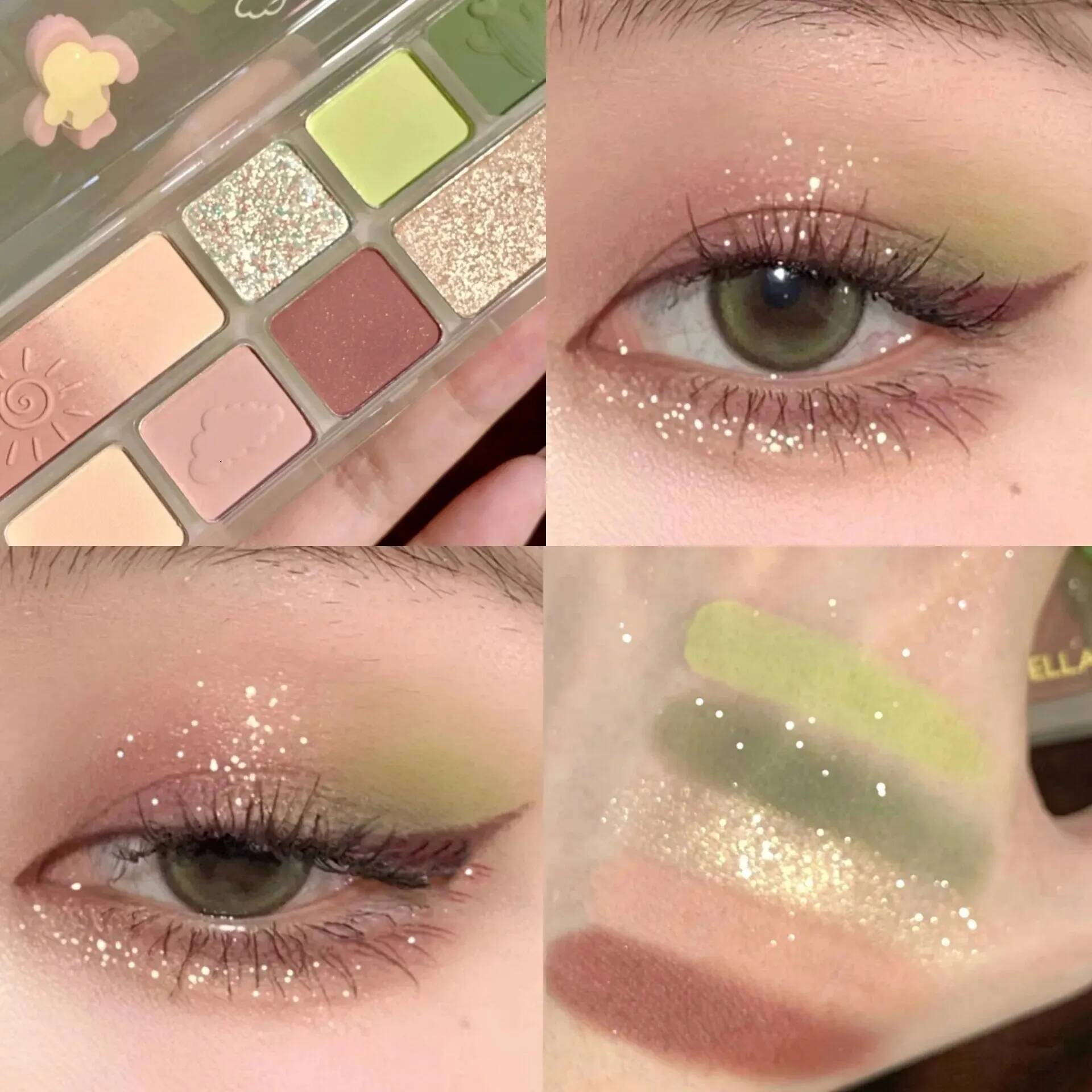 DIKALUAutumn and Winter Eyeshadow Small Red Book the Same Eye Shadow Tray Brown Matte Pearlescent Flash Orange Pur
