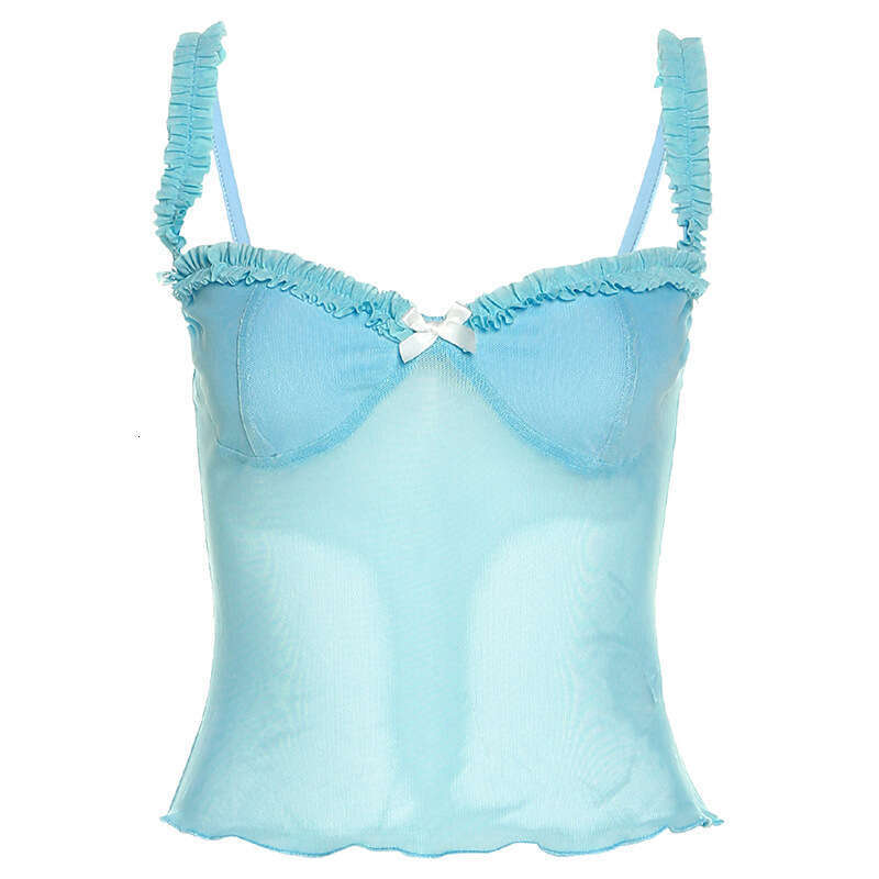 Spring Fashion Trend Women's New Style Spaghetti Strap Off-Shoulder Slim Fit Sheer Backless Camisole B5
