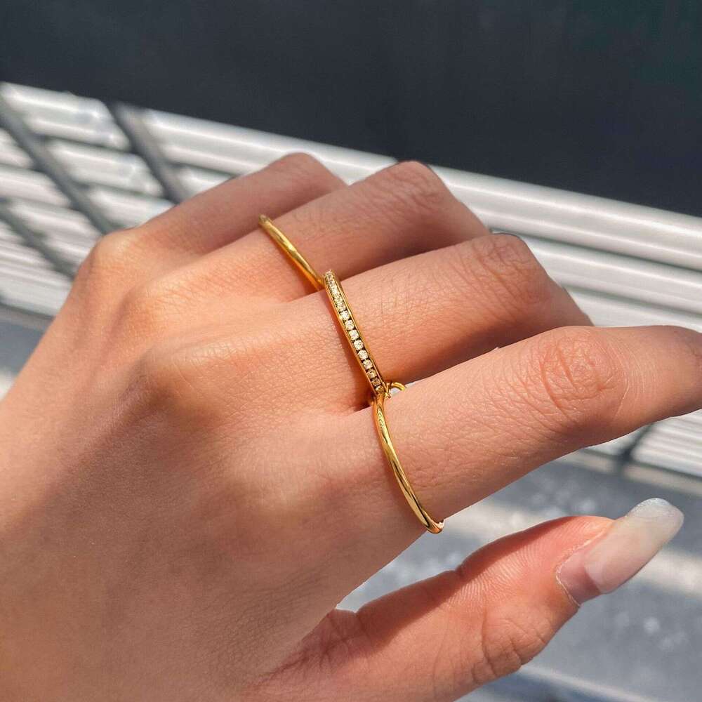 jedding luxury multilayer titanium stainless steel stacking rings for men
