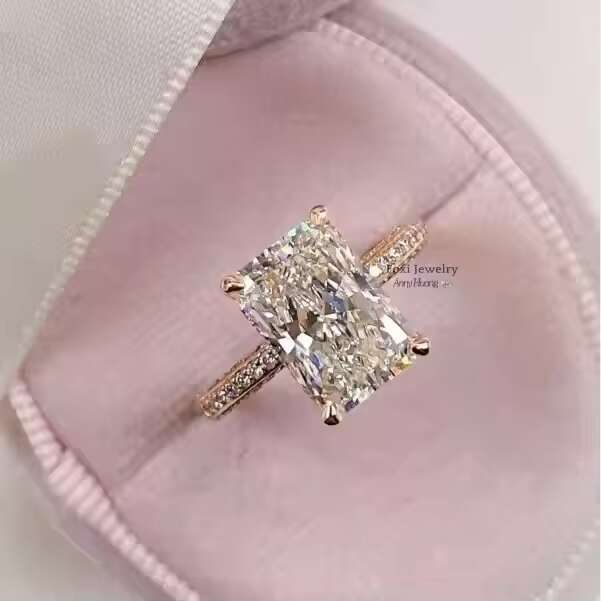 2025 New Arrival Sparkle VVS Moissanite Marquise and Round Half Eternity Ring Women 925 Sterling Silver Diamond Engagement Ring