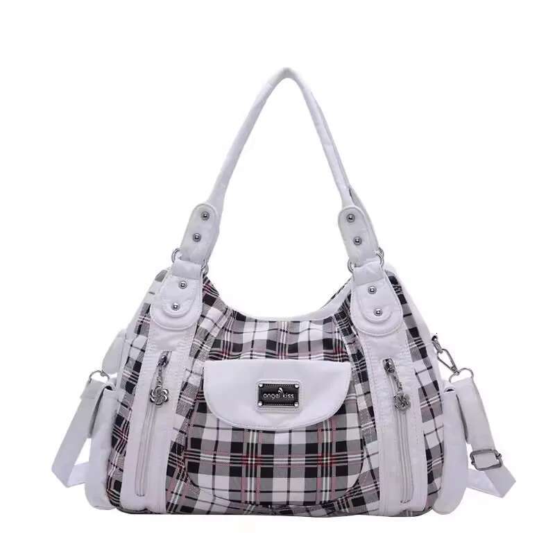 Bag Handhag Designers Bags Fashion Women Plaid Shoulder Female Top-Handle Bags Large Purse