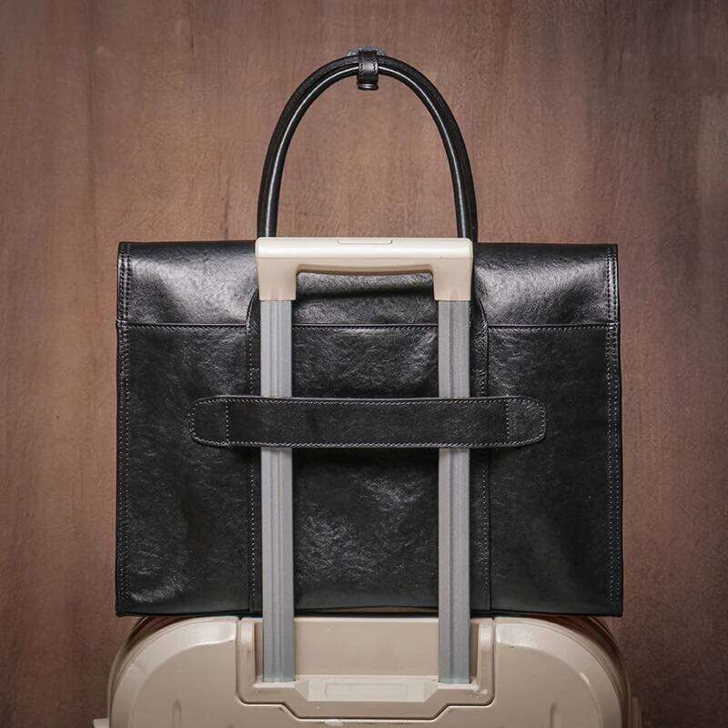 GURO Genuine Leather Handbag Men Higher Quality Natural Cowhide Executive Briefcase Daily Business Office File Laptop Bag