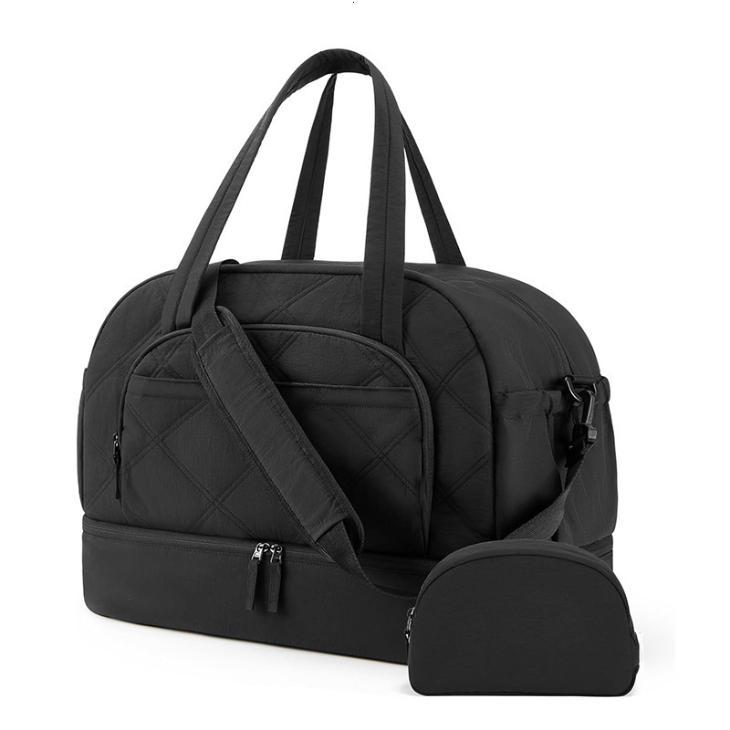 New with Shoe Compartment Down Luggage for Women Lightweight Sports Carry-on Travel Bag