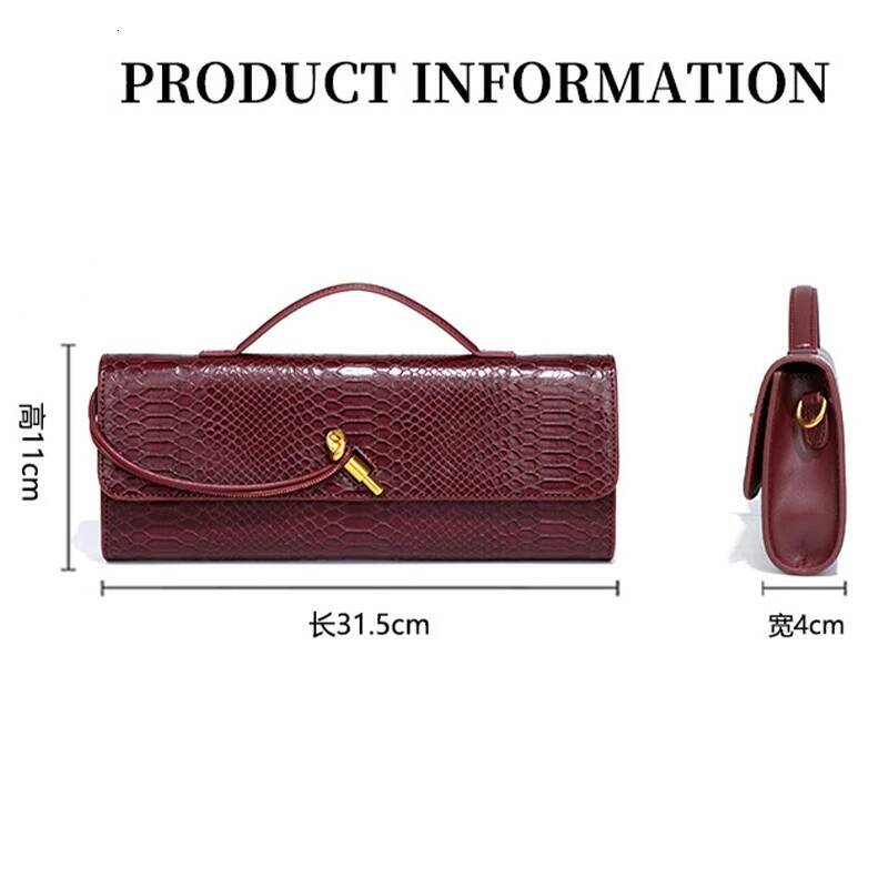 Design Top-Handle Bag For Women Evening Handbag Long Purse, Crocodile Pattern Crossbody Shoulder Bags Fashionable Outfits