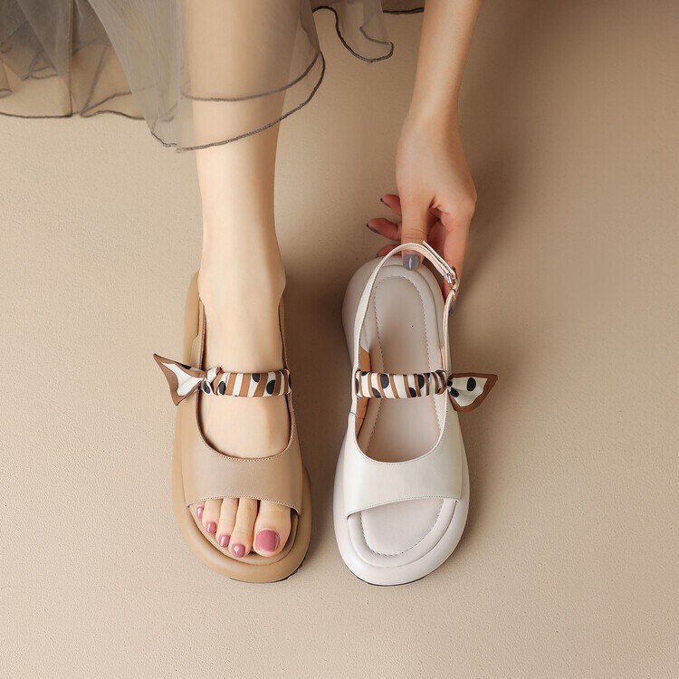 One-Strap Open-Toe Women 2023 Summer New Flat Elegant Casual Beach Sandals for Ladies ddmythur
