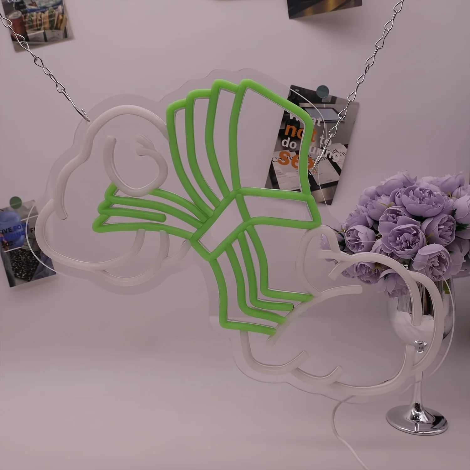 Count Money Neon Sign USB Powered LED Light with Dimmer Switch Suitable for Bars Game Room Man Holes Bedrooms Garage Decorations XJ250602