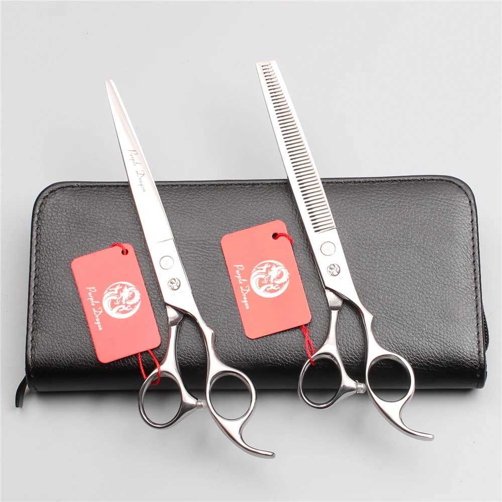 Grooming Scissors for Dog Purple Dragon 7.5 Japan Stainless Thinning Shears Thinning Shears Cutting Shears Pet Scissors Silver S2563