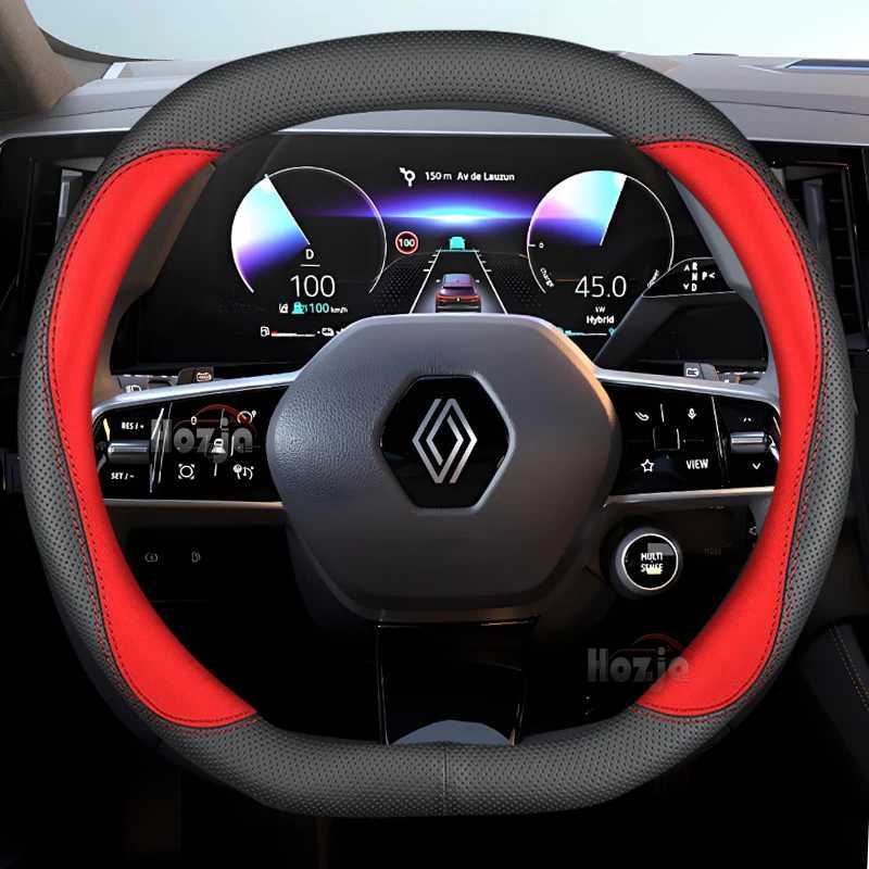 Leather Car Steering Wheel Cover for Renault Espace Austral Rafale Scenic Megane E-Tech 5 2024 2025 Auto Interior Accessories R250603