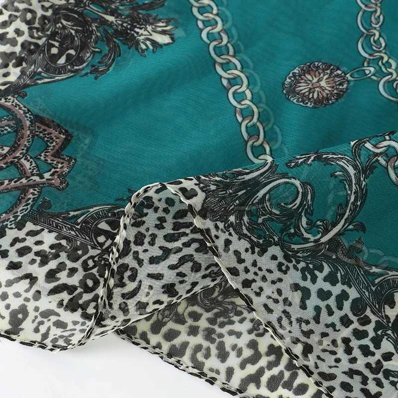 2024 New Print Chiffon Scarf Shawl Women Sunscreen Silk Scarf Turban Long Wrap Beach Travel Outdoor Accessories Trendy Headband W250602
