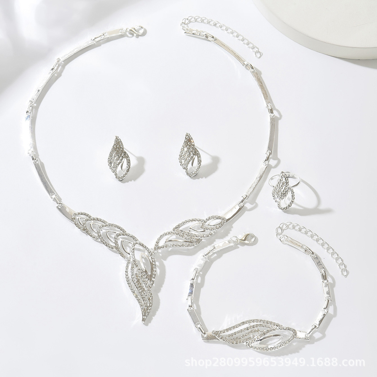 Wedding Bridal Crystal Jewelry Set For Women Party Fashion Choker Necklace Vintage Dubai Trendy Accessories 250121