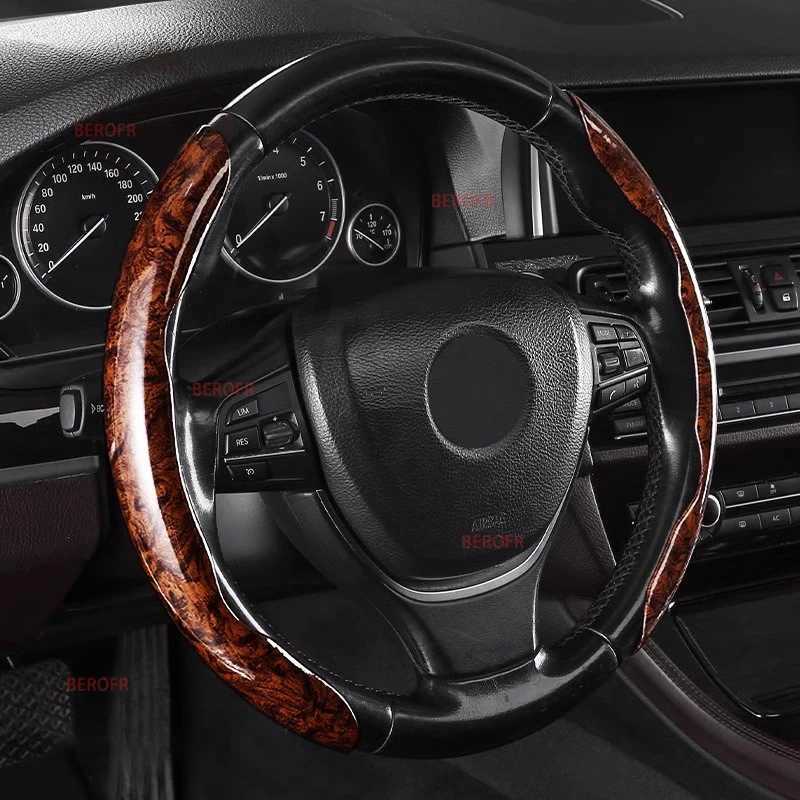 High-End And Elegant Wood Grain Car Steering Wheel Cover For Ford Modela Thurderbird Mustang Fseries Escort R250603