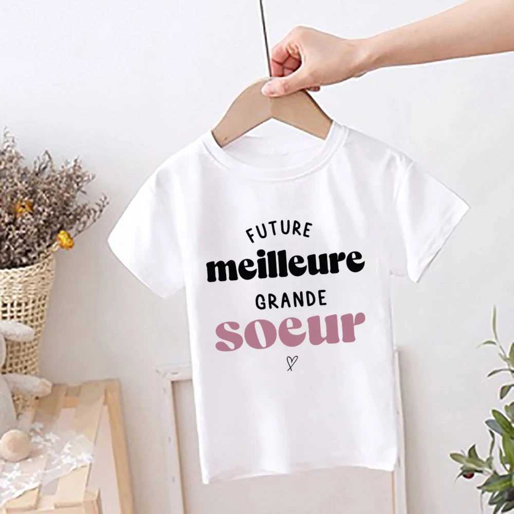 Future Big Sister Big Brother Friend Print Shirt Baby Announcement T-shirt Boys Girls Short Sleeve Shirts Kids Summer Tee Tops T250603