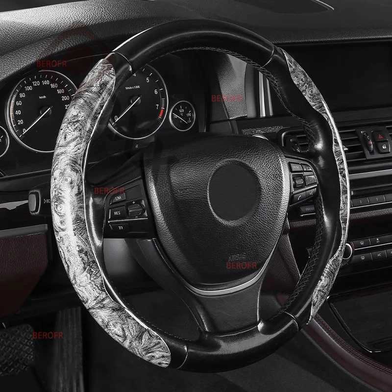 High-End And Elegant Wood Grain Car Steering Wheel Cover For Mitsubishi outlander Eclipse Cross L200 Pajero Sport R250603