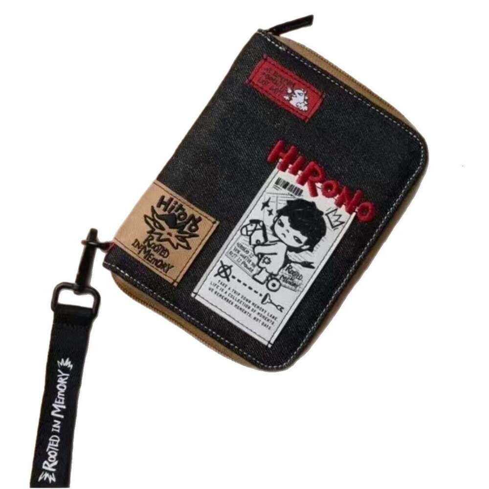 Ono Echo Peripheral Same Wallet Ticket Clip Bag Integrated ID Storage Denim Zipper Travel Essentials Card