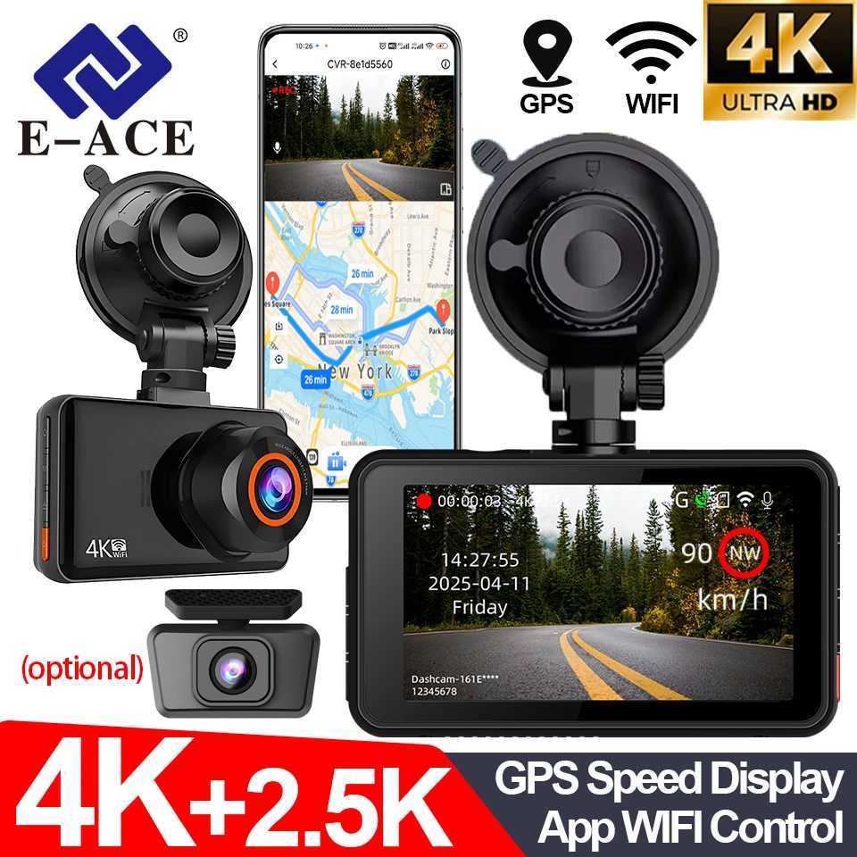 Car dvr Dash Cam 4K+2.5K Dual Channel Car dvr Support WIFI GPS Speed Display 24h Parking Loop Record Night Vision Black Box R250529