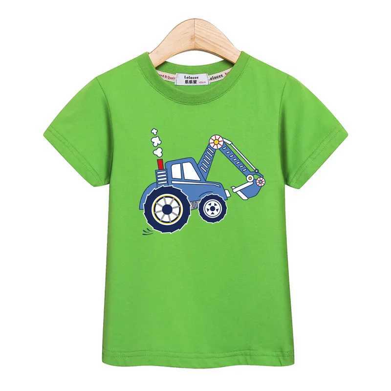 3-13T Summer Monster Truck T-shirt Baby Boys Cartoon Shirt Children Short Sleeve Cotton Tops Tees T250603