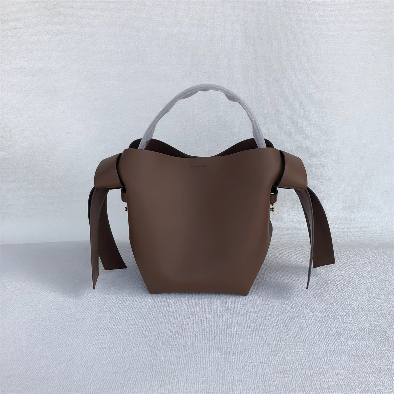 Hot Women's Genuine Leather Simple Bowknot Trendy Shoulder Bags Crossbody Handbag Bags Bucket Bag