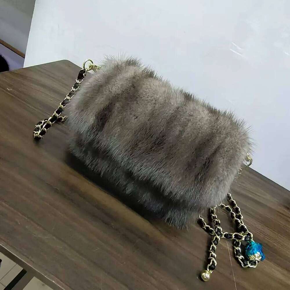 Real Mink Fur Multicolour For Women Shoulder Crossbody Bag