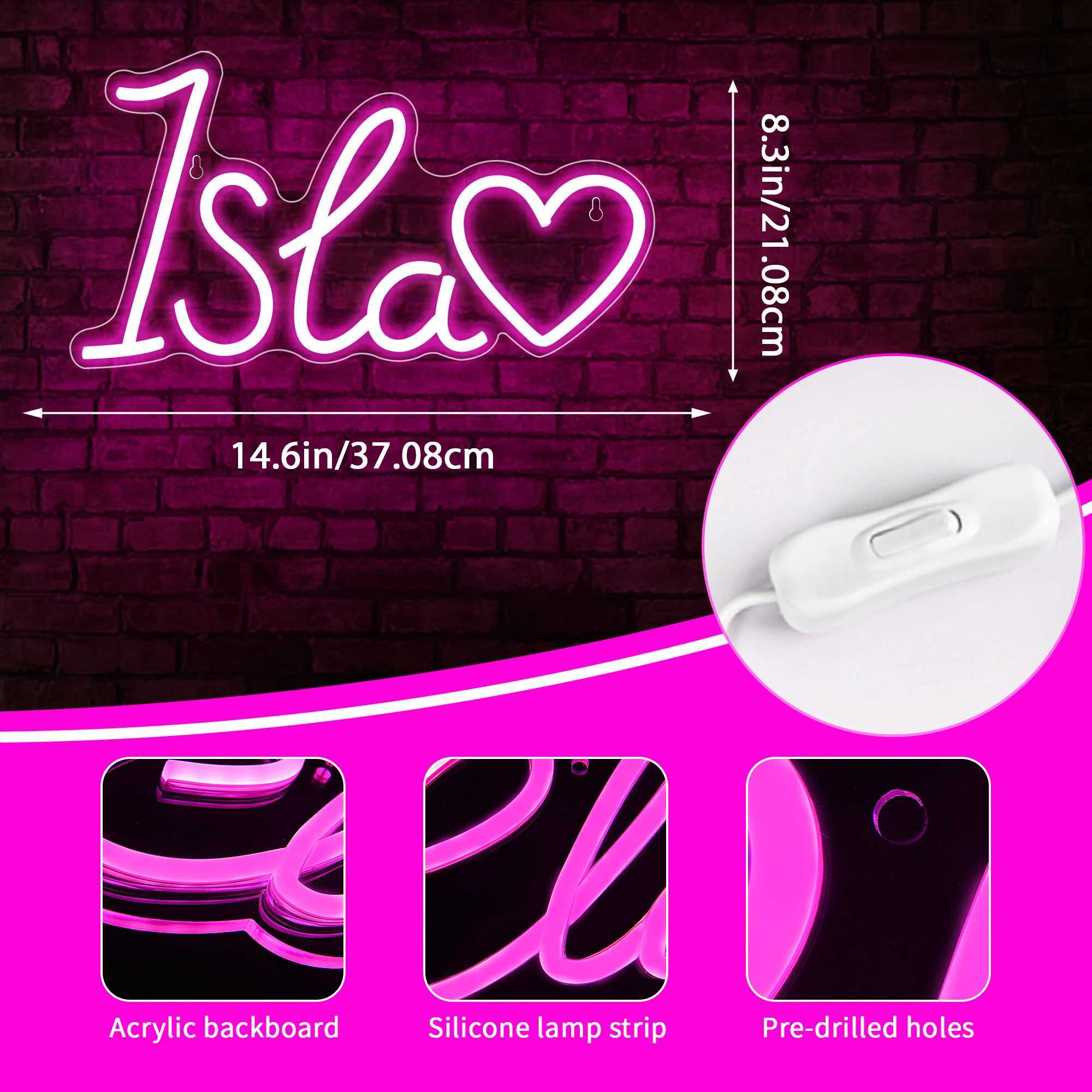 Name Neon Sign Personalized Neon Light for Bedroom Birthday Party Decor USB Powered Neon Light XJ250602