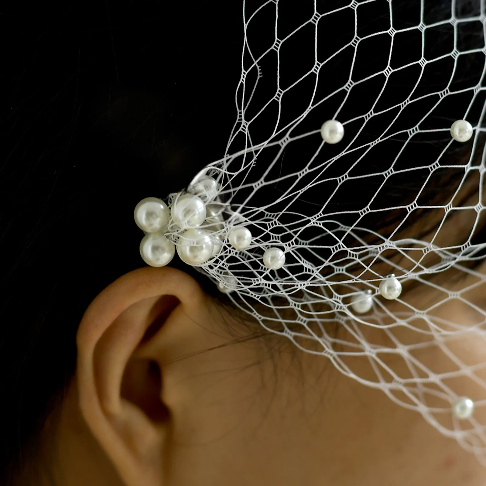 MMQ MA08 Bride Single Pearl Headdress Dress Elegant Simplicity veil bride cathedral 250530