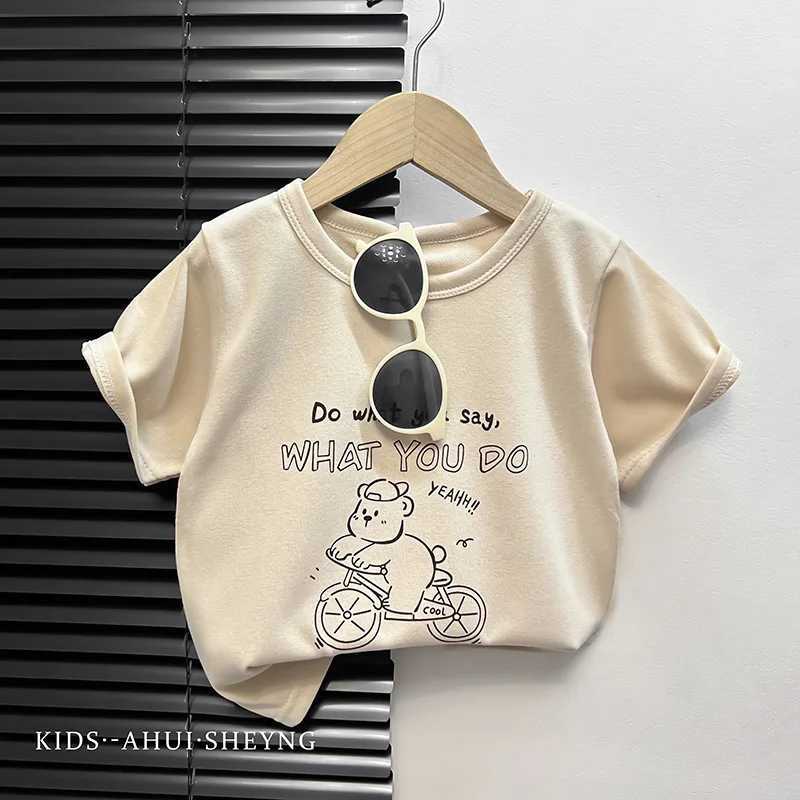 Baby T-shirt New Infant Boy Summer Cotton Cartoon Girl Short Sleeve Loose Casual Top Tees Round Neck Childrens Clothing T250603