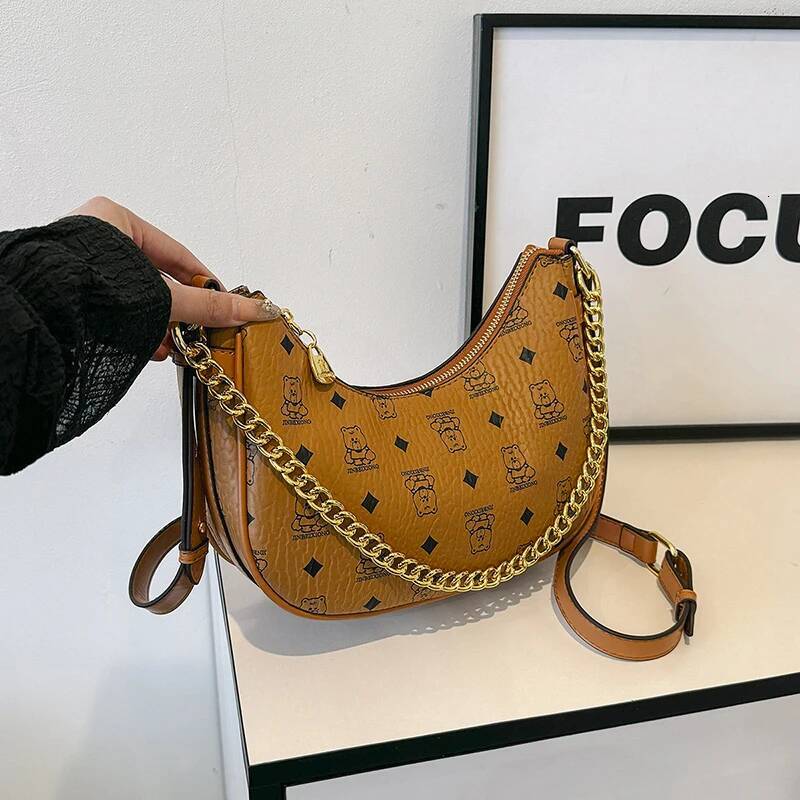 Classic Women's Leather Handbag Designer Crossbody Shoulder Purse Elegant Tote Ladies Fashionable Messenger Bag