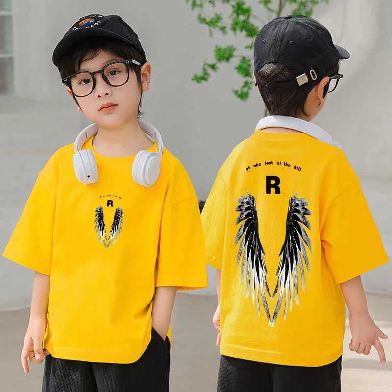 2023 Summer Kids Clothes Streetwear Cartoon Print T Shirt 100% Cotton Tops Children Boys Girls Clothes Short Sleeve O-Neck Tees T250603
