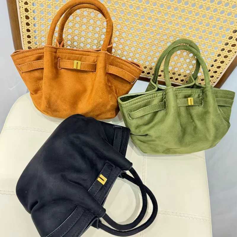 Fashion Ruched Hobos Women Handbags Chic Belts Lock Shoulder Bags Luxury Pu Leather Faux Suede Crossbody Bag Small Tote Purses W250602