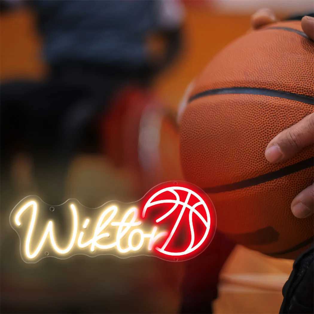 Custom Basketball Neon Sign USB Powered Adjustable LED Brightness Customizable Design for Gift Birthday Custom Neon Signs XJ250602