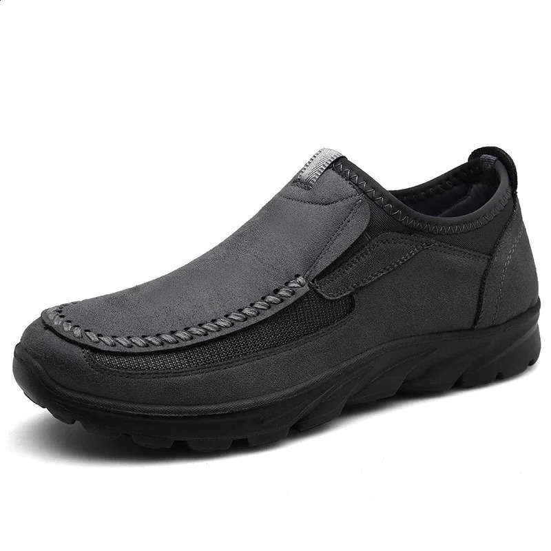Fashion Leather Men Casual Shoes Retro Mens Loafers Moccasins Breathable Slip on Driving Shoes Mens Walking Sneakers Size 39-48 250528
