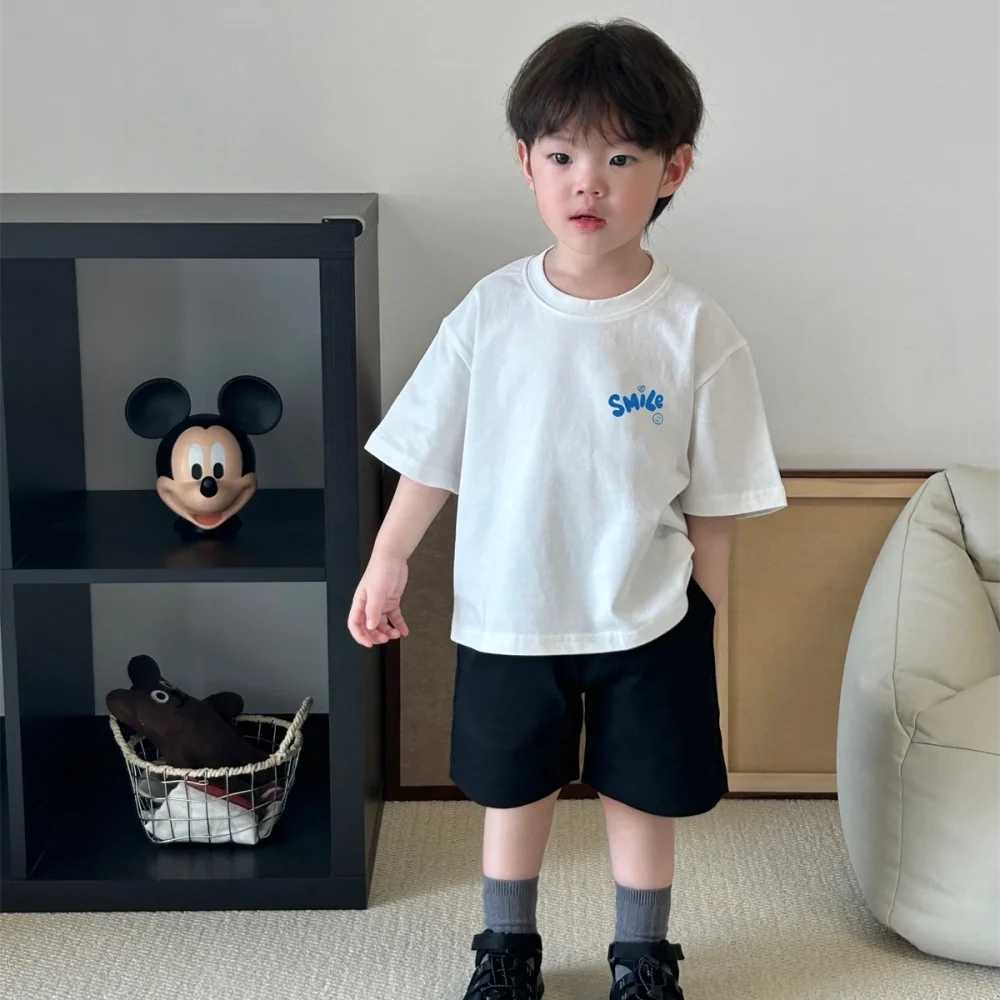 Printed childrens short-sleeved T-shirt for boys and girls pure cotton in summer casual versatile fresh cute and fun T250603